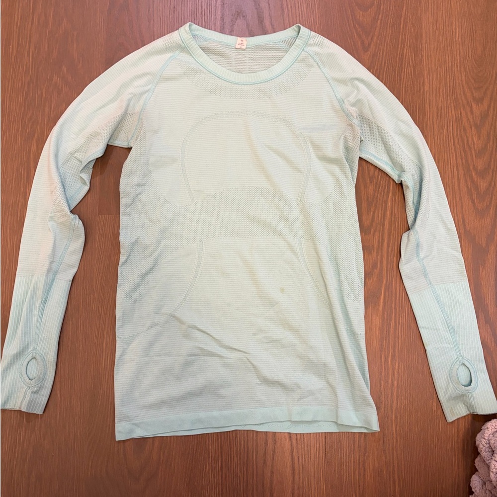 Lululemon light blue/teal ish swiftly tech Long-Sleeve Top